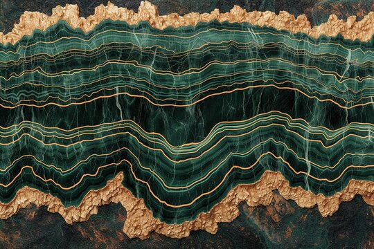 Green Agate Geode with Golden Accents and Rough Edges, Mineral Specimen