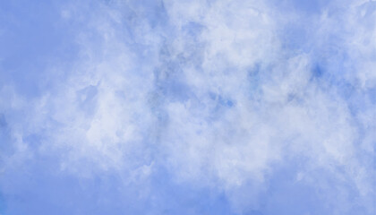 Obraz premium Light blue and white soft cloud or smoke texture background for designs. Abstract pale sky blue and white watercolor texture backdrop.