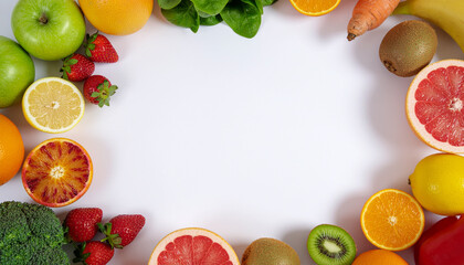 Healthy Fresh Food Flat Lay