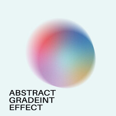 Abstract gradient sphere with vibrant colorful blend of pink, purple, blue, and green hues creating a soft, ethereal orb effect on a light background with bold text overlay