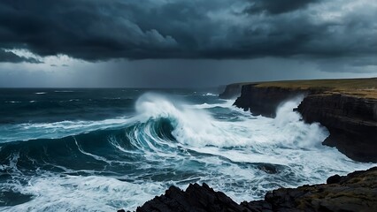 storm in the sea