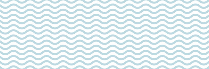 Seamless Wave Pattern, Hand drawn water sea vector background. Wavy beach print, curly grunge paint lines, watercolor stripes