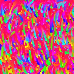 Vibrant Neon Seamless Abstract Background with Fluorescent Gradient Colors Dynamic Geometric Shapes Modern Digital Art Wallpaper Texture Pattern.