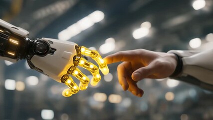 Robotic picking arms sorting products in a futuristic distribution center, sensors glowing as they collaborate with human workers — warehouse automation, robotics integration, and next-generation - Powered by Adobe