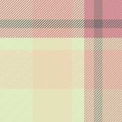 Choice pattern tartan fabric, grungy textile texture background. Pixel check plaid vector seamless in light and red colors.