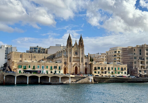beautiful landscape of Malta, Balluta bay