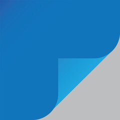 Minimalist Blue Corner Fold Design