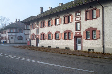 Historische Gartenbausiedlung in Garching an der Alz in Oberbayern