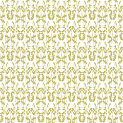 Seamless golden pattern, geometric vector design, abstract background.