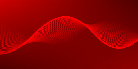 gradient red background. abstract wavy lines background. Elegant red vector background with flowing curved lines creating a smooth wave effect.