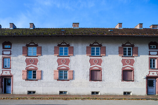 Historische Gartenbausiedlung in Garching an der Alz in Oberbayern