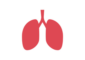 Lungs human internal organ Vector Icon Design Template. Human lungs. Sars disease, coronaviruses in the lung. Lungs Vector icon. Pulmonary hypertension.