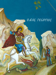 17.06.2025, Paphos, Cyprus: Ancient painting in the Orthodox church