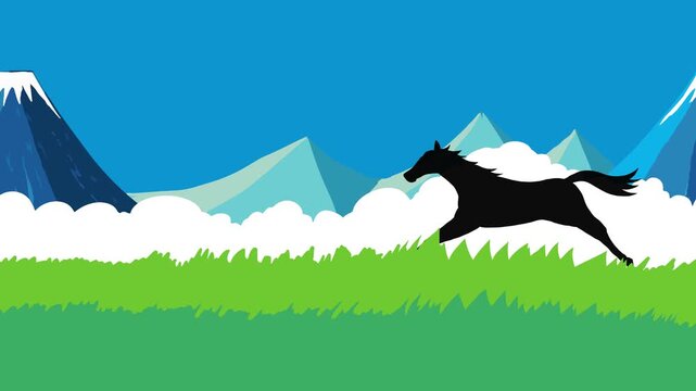 馬, 年賀状, 和風, 和柄, 新年, 動物, クリスマス, うま, ベクター, イラスト