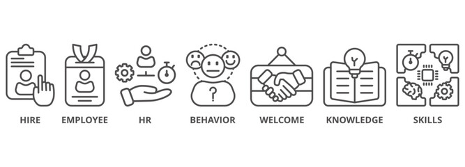 Onboarding banner lineal icon vector illustration