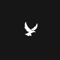 Hawk flying logo Icon flat vector design