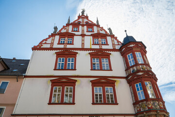 Erker am Stadthaus, Spitalgasse, Coburg, Oberfranken, Franken, Bayern, Deutschland, Europa