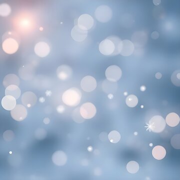 블루 네이비 하늘색 배경 위 눈송이 보케효과 흐린 아련한 겨울느낌The snowflake bokeh effect on the blue, navy, sky blue background. A faint winter feeling