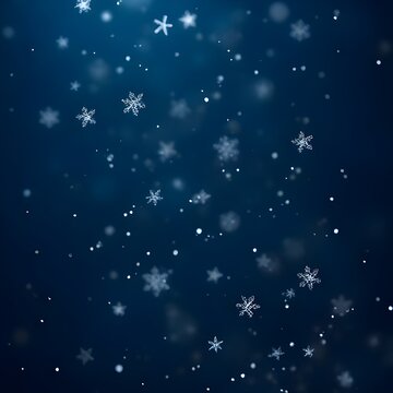 블루 네이비 하늘색 배경 위 눈송이 보케효과 흐린 아련한 겨울느낌The snowflake bokeh effect on the blue, navy, sky blue background. A faint winter feeling