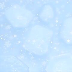 하늘색 파란색 배경에 흰색 눈송이 입자 패턴 배경 보케효과White snowflake particle pattern on sky blue background bokeh effect