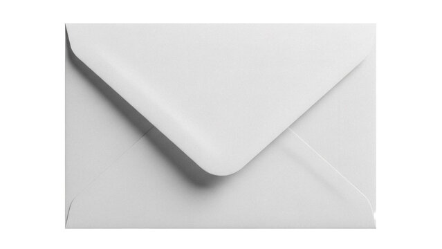 Blank white envelope isolated PNG, stationery for sending letters and invitations on transparent background, mailing and correspondence