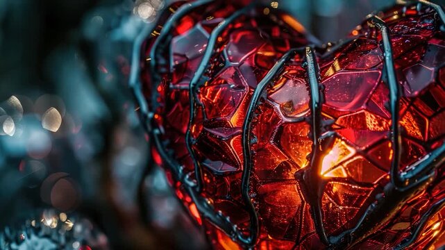 Close-up view of a heart-shaped decoration