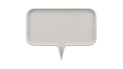 Gray speech bubble PNG isolated on transparent background, communication and message icon for social media and design projects