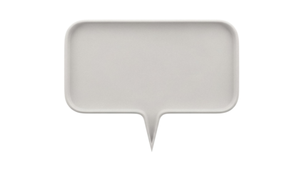 Gray speech bubble PNG isolated on transparent background, communication and message icon for social media and design projects