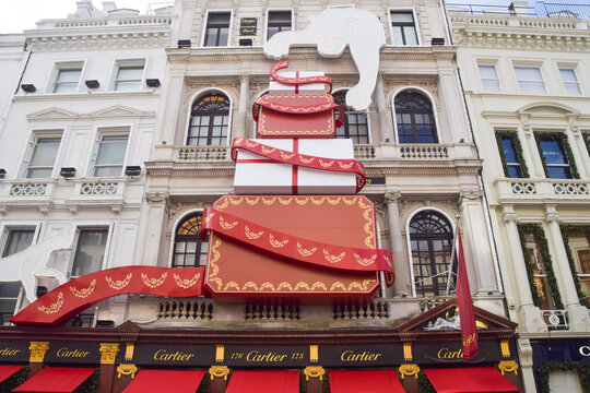 General view of the sign at Cartier in Bond Street, on November 13 2025 in London, UK