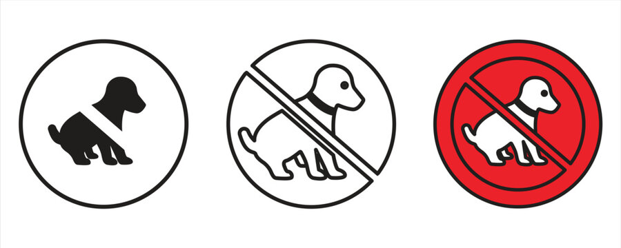 No pets sign icon, dog prohibition symbol in circle, with transparent background, vector illustration

