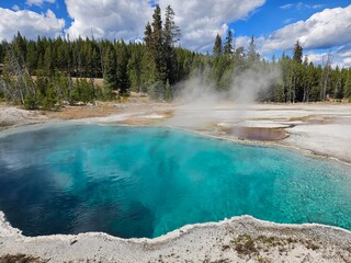 Abyss Pool on West Thumb Geyser Basin trail