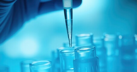 Laboratory Macro Theme: Precision pipette dispensing reagent for genomic testing
