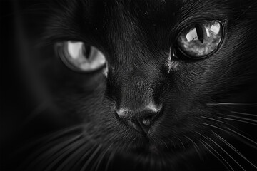 black cat portrait