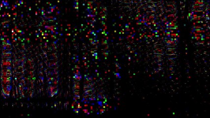 4K multicolored television static noise with vibrant RGB snow and subtle scan lines. Classic analog TV interference look – overlay for retro broadcasts, VHS effects. - Powered by Adobe
