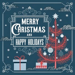 christmas background with christmas tree.