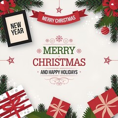 christmas background with christmas tree.