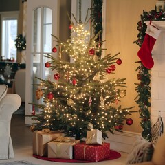 christmas tree with presents