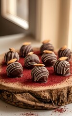 close up of chocolate balls