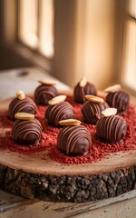 close up of chocolate balls