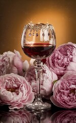 still life with red wine