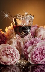 still life with red wine