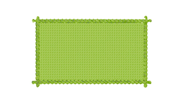 Green woven frame with subtle textile pattern