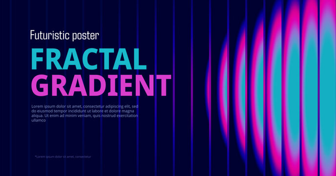 Vibrant gradient with ripple glass distortion banner design for innovation and technology concept vector design
