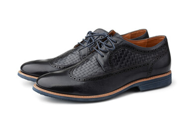 Classic black leather derby shoes