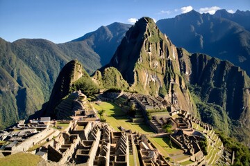 Majestic Machu Picchu Ancient Inca City in the Andes Mountains, Peru