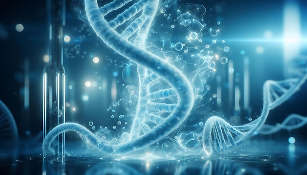 Molecular Structure Spiral – Genetic Science - Powered by Adobe