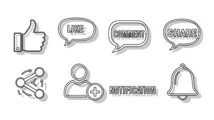 Set of vector tools web icons illustration design symbol