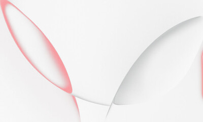 Abstract red and white glowing curves creating a dynamic dark backdrop. transparent background