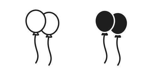 Balloon icons set. Simple set of vector illustrations