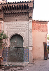 Architecture, porte dans la Médina, Marrakech, Maroc